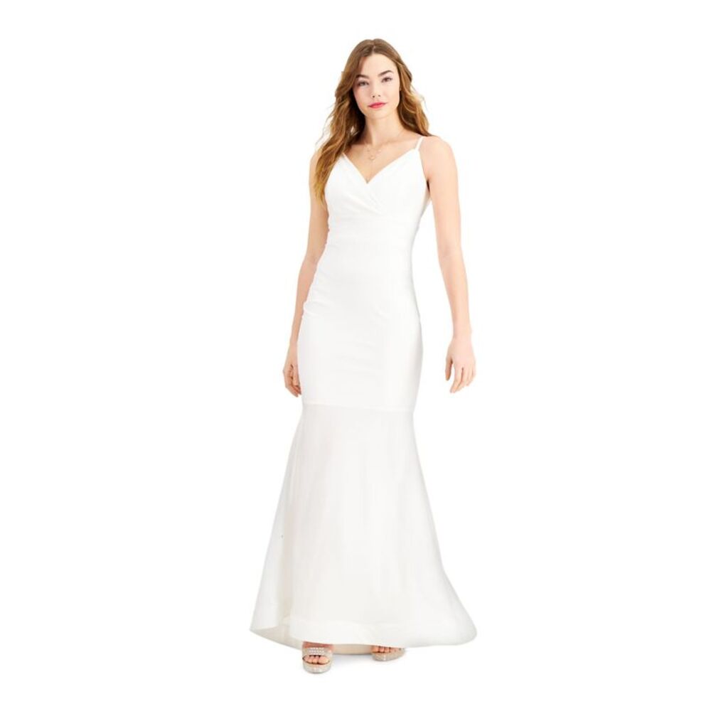NWT MORGAN & CO Womens Dress White Spaghetti Strap Line Juniors 7